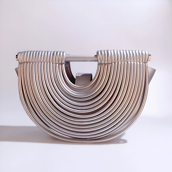 Melissa™ | Semicircular Metallic Handbag