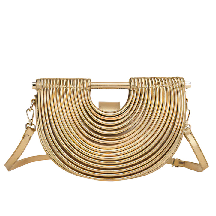 Melissa™ | Semicircular Metallic Handbag