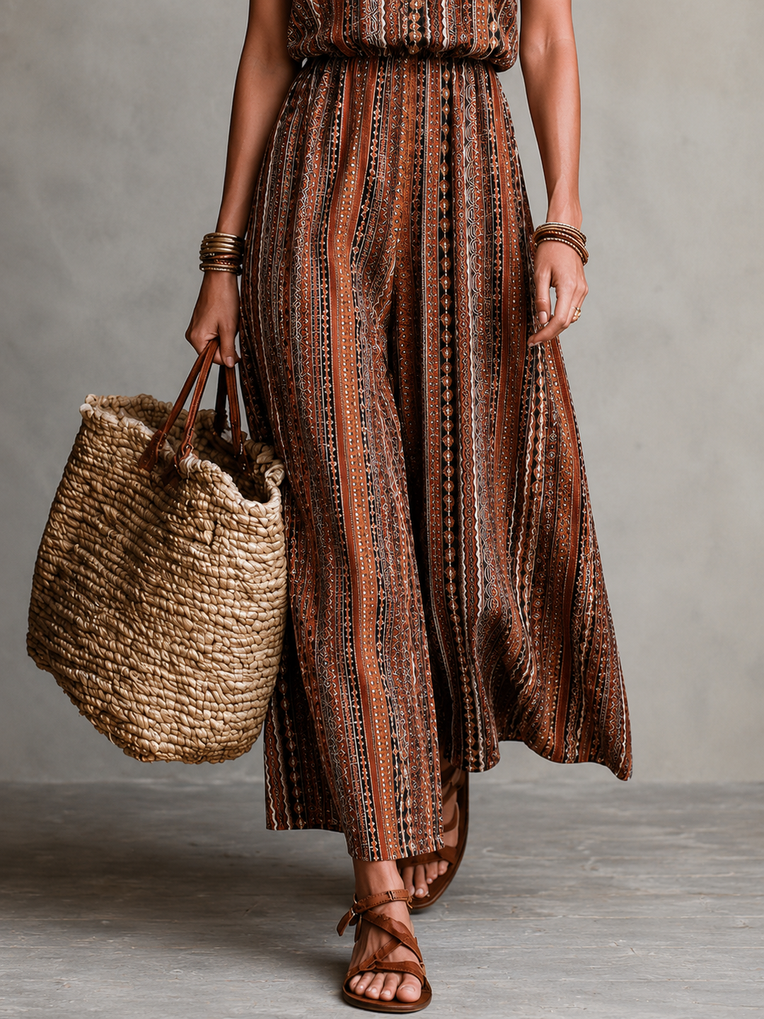 Audrey™ | Flowing Jumpsuit with Boho Print