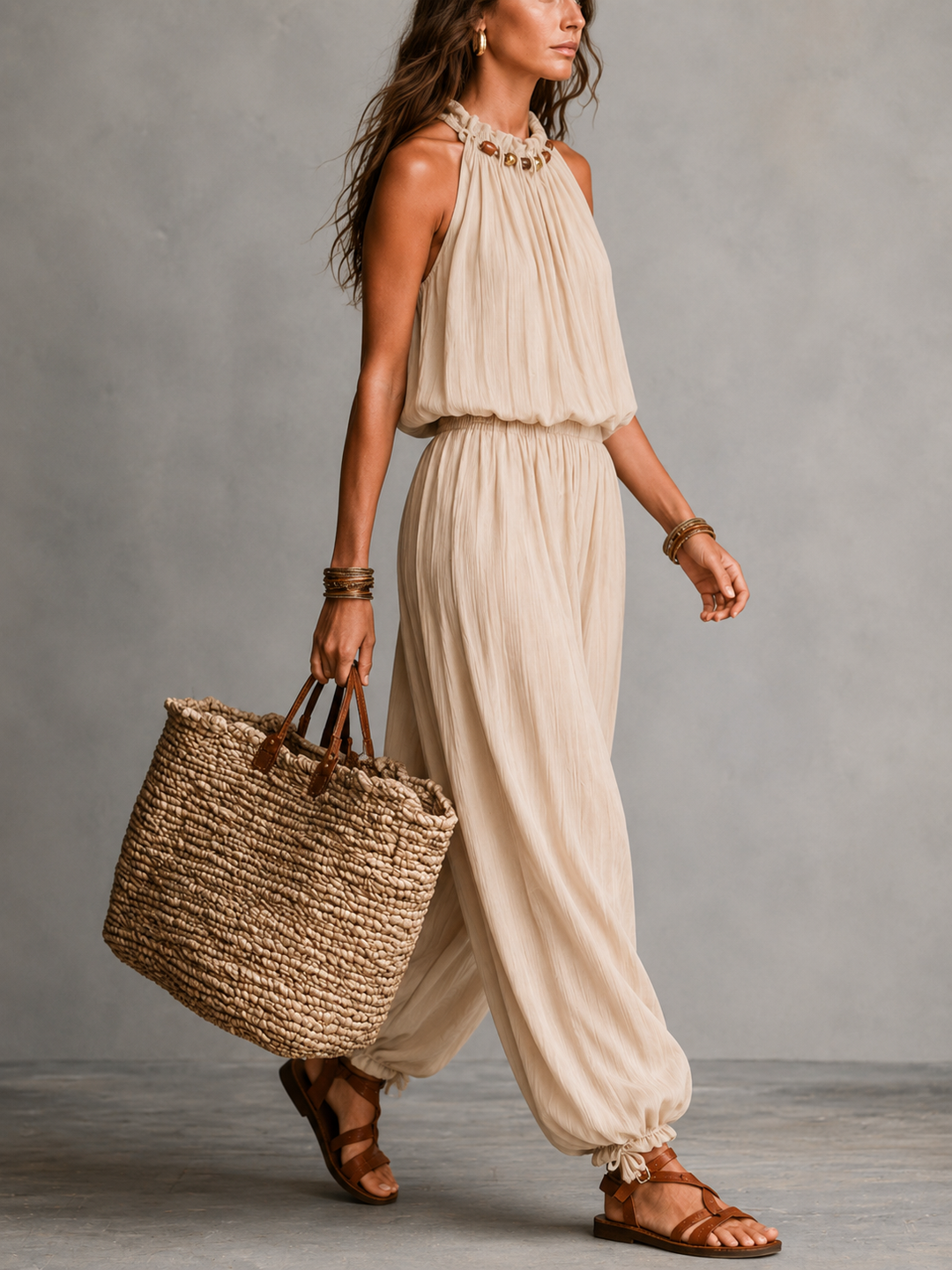 Astrid™ | Flowing Co-ord Set with Jewel Details