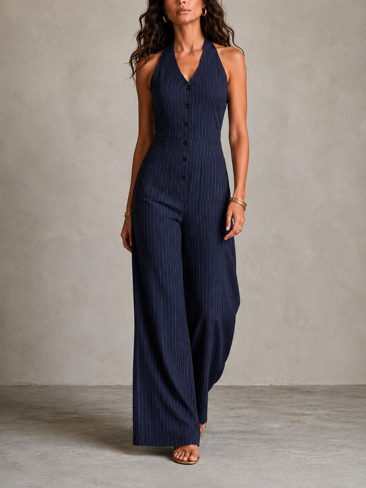 Annie™ | Elegant Striped Jumpsuit with Flowing Cut