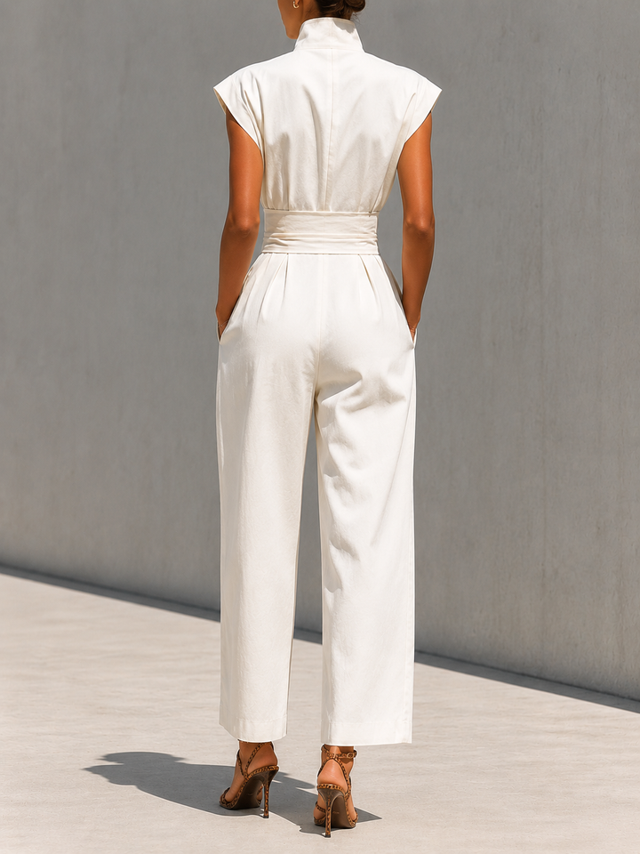 Ivy™ | Elegant Jumpsuit with Draped Waist