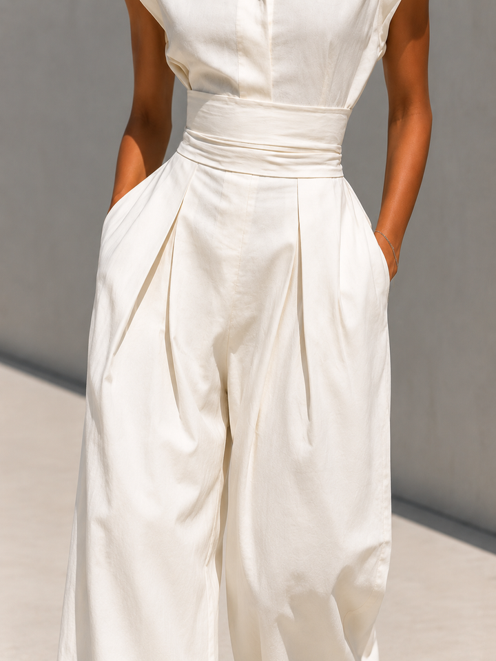Ivy™ | Elegant Jumpsuit with Draped Waist