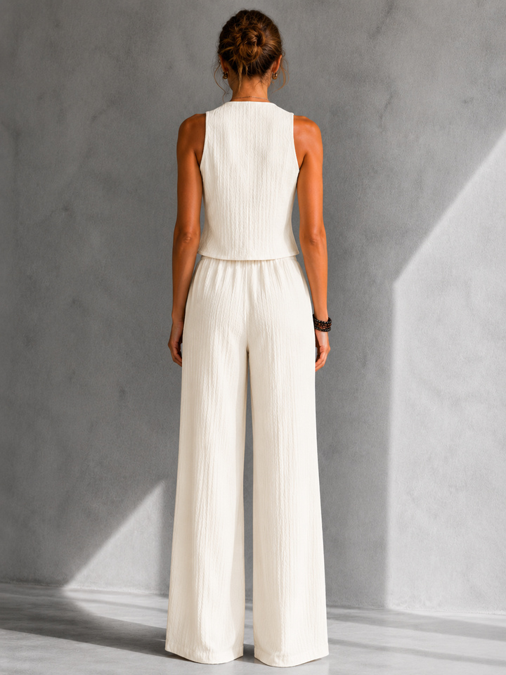 Alice™ | Flowing Co-ord Set with Buttoned Waistcoat