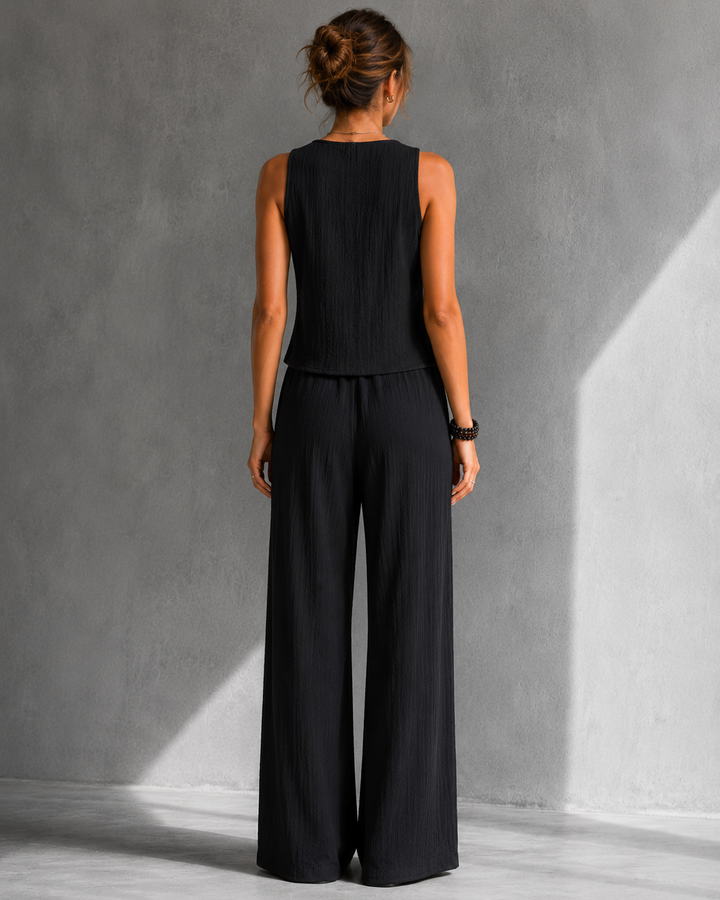 Alice™ | Flowing Co-ord Set with Buttoned Waistcoat