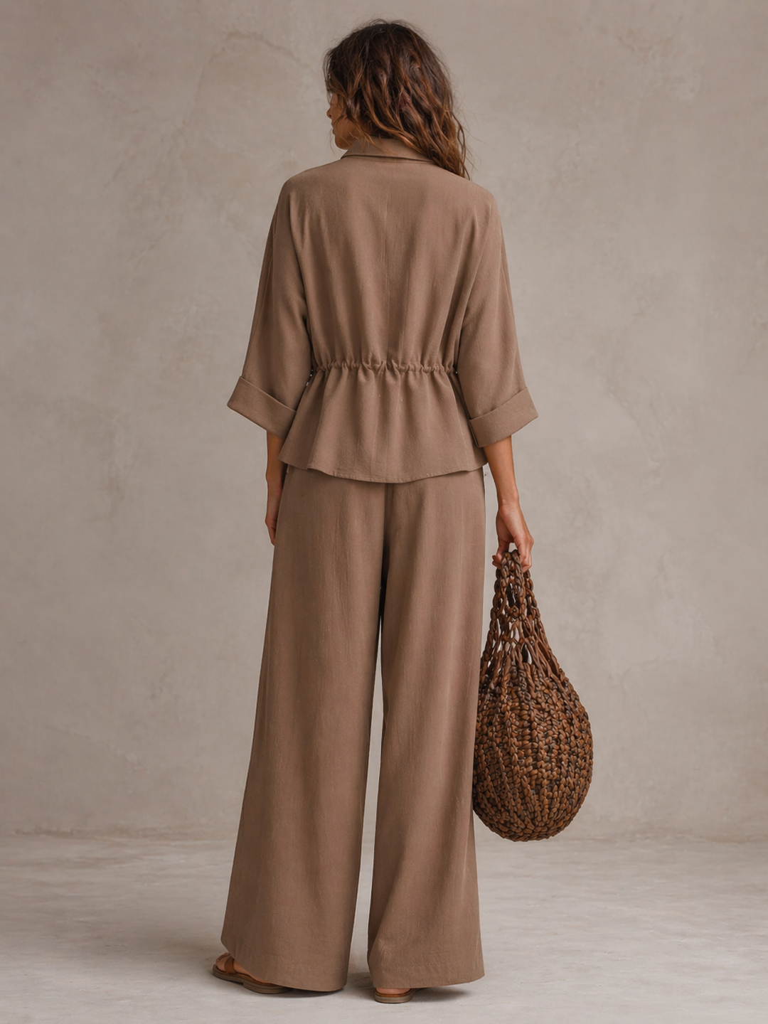 Amanda™ | Elegant Flowing Co-ord Set with Adjustable Waist and Modern Cut