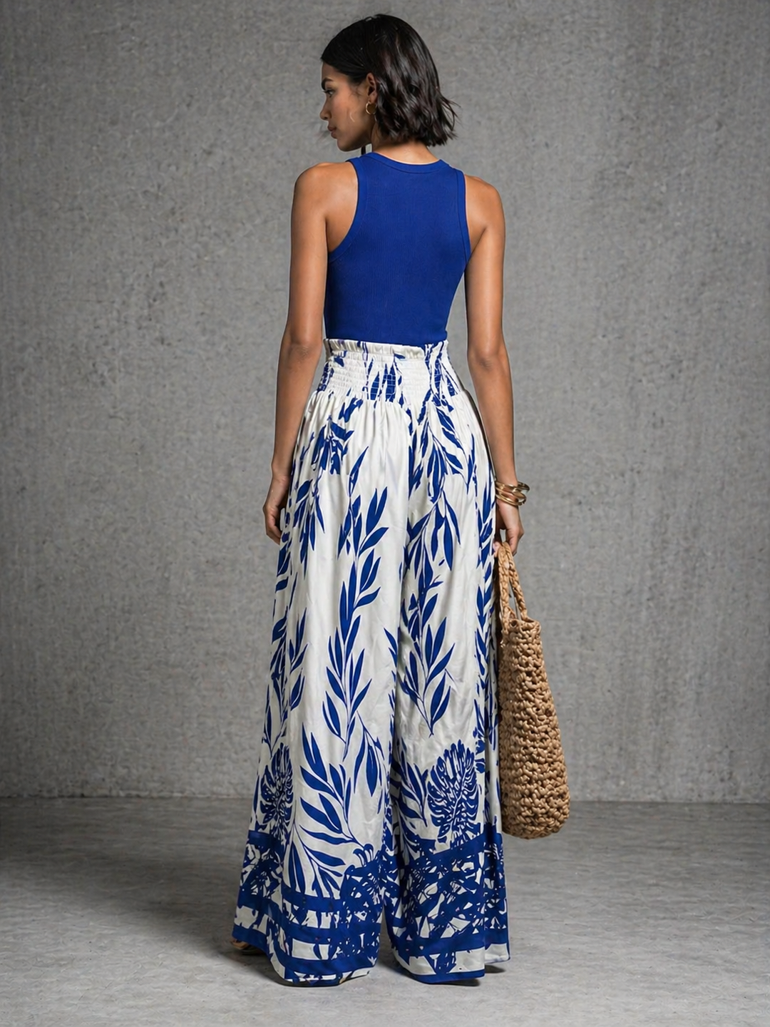 Beatrice™ | Elegant Co-ord Set with Printed Flowing Skirt and Fitted Top