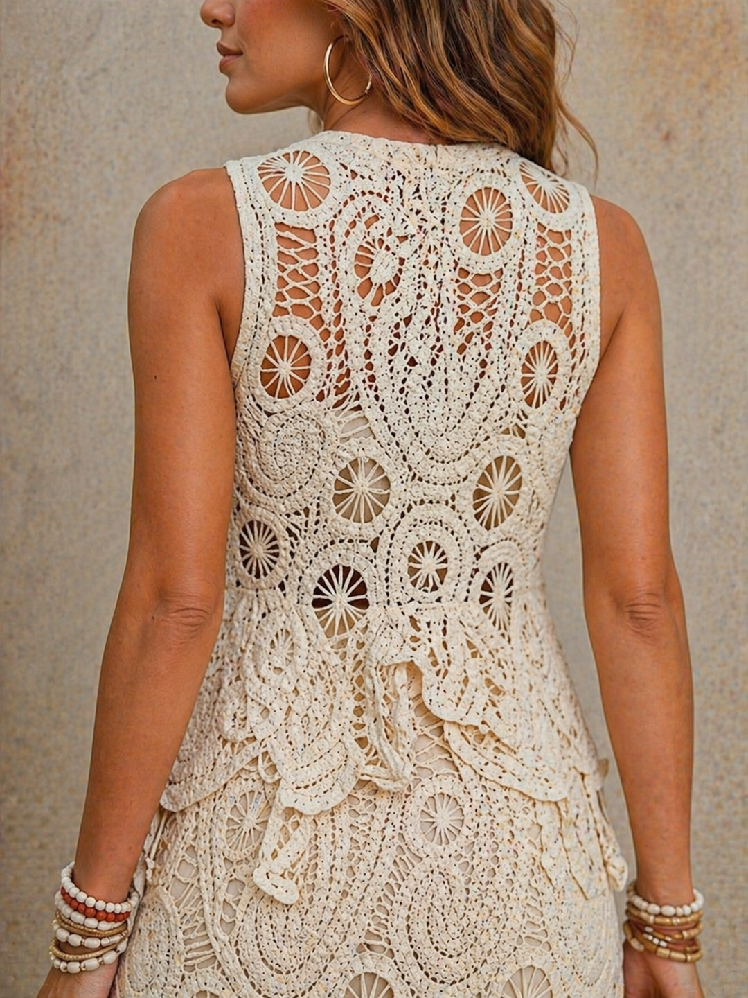 Dora™ | Elegant Lace Boho-Chic Co-ord Set with Split Skirt
