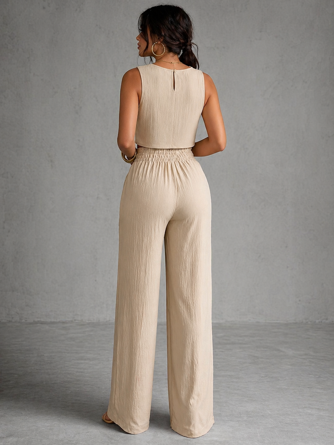Anna™ | Elegant Co-ord Set with Refined Top and High-Waisted Flowing Trousers