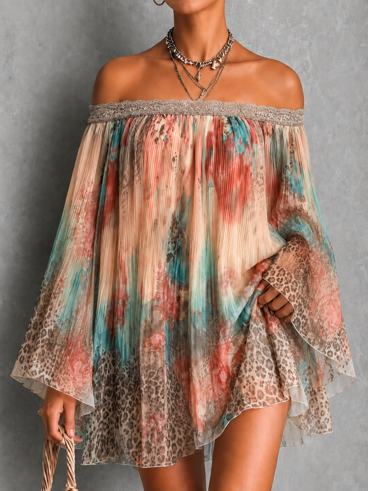 Mabel™ | Printed Bohemian Flowing Dress