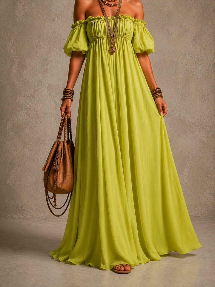 May™ | Flowing Off-the-Shoulder Maxi Dress