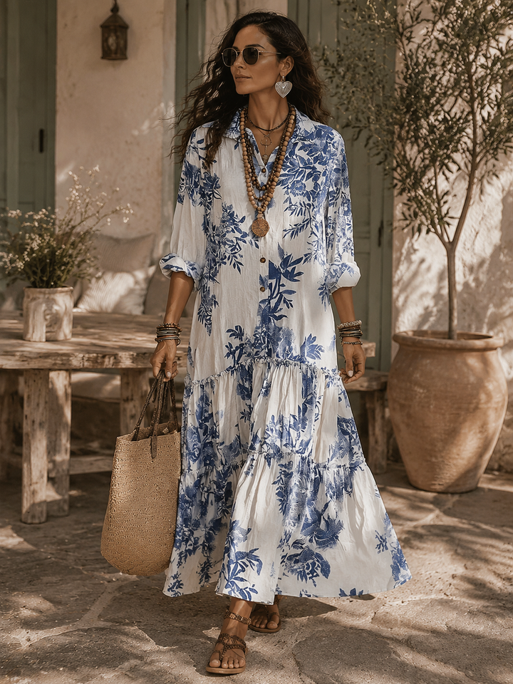 Valerie™ | Bohemian Floral Shirt Dress