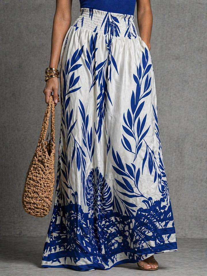 Beatrice™ | Elegant Co-ord Set with Printed Flowing Skirt and Fitted Top