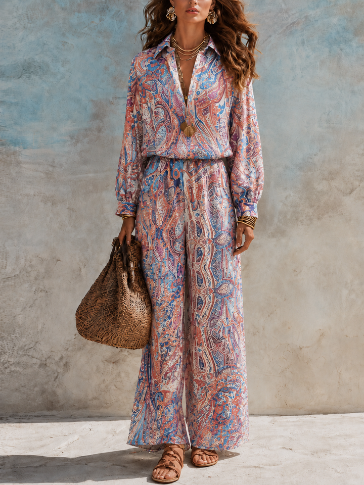 Alison™ | Flowing Co-ord Set with Boho Print