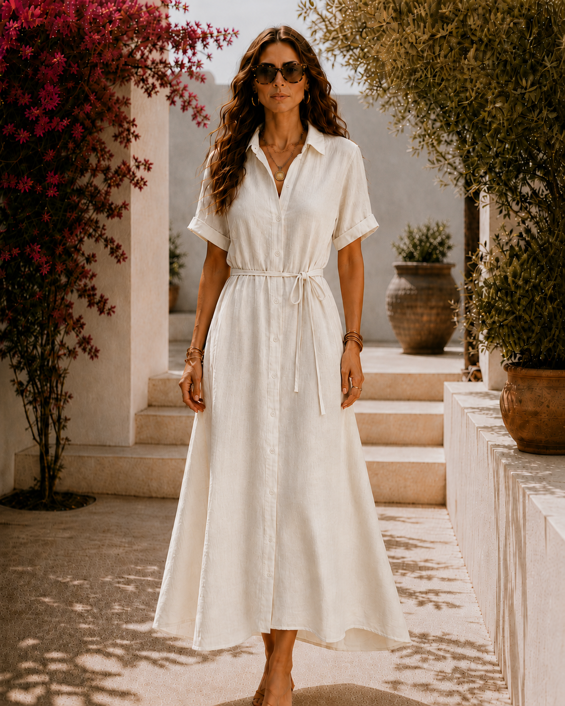 Maria | Abito lungo in lino elegante