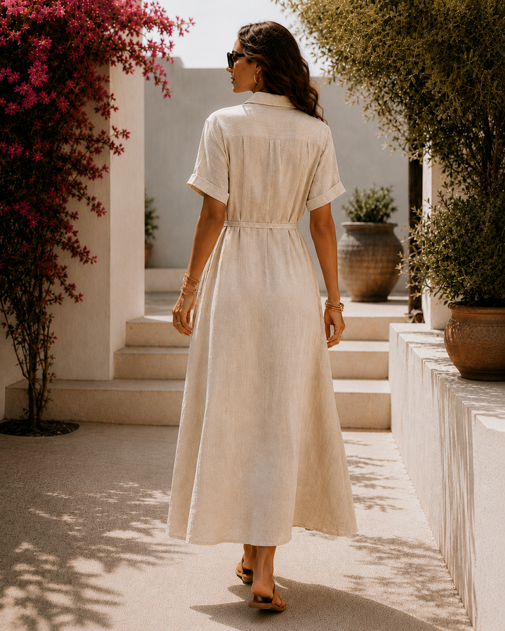 Molly™ | Elegant Linen Maxi Dress