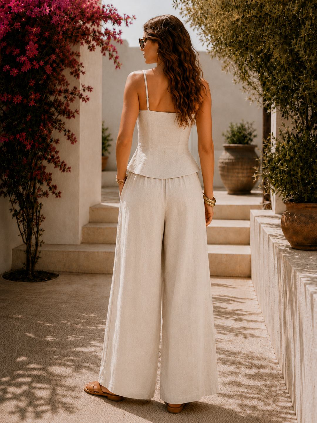 Clara™ | Elegant Linen-Cotton Blend Co-ord Set