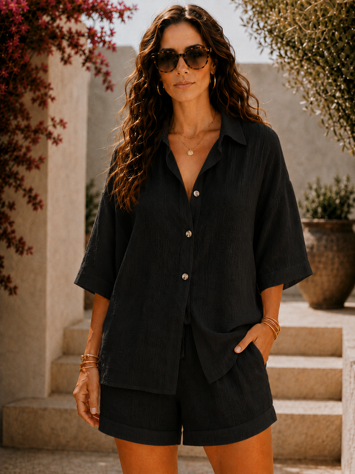 Blanche™ | Elegant Summer Linen and Cotton Co-ord Set