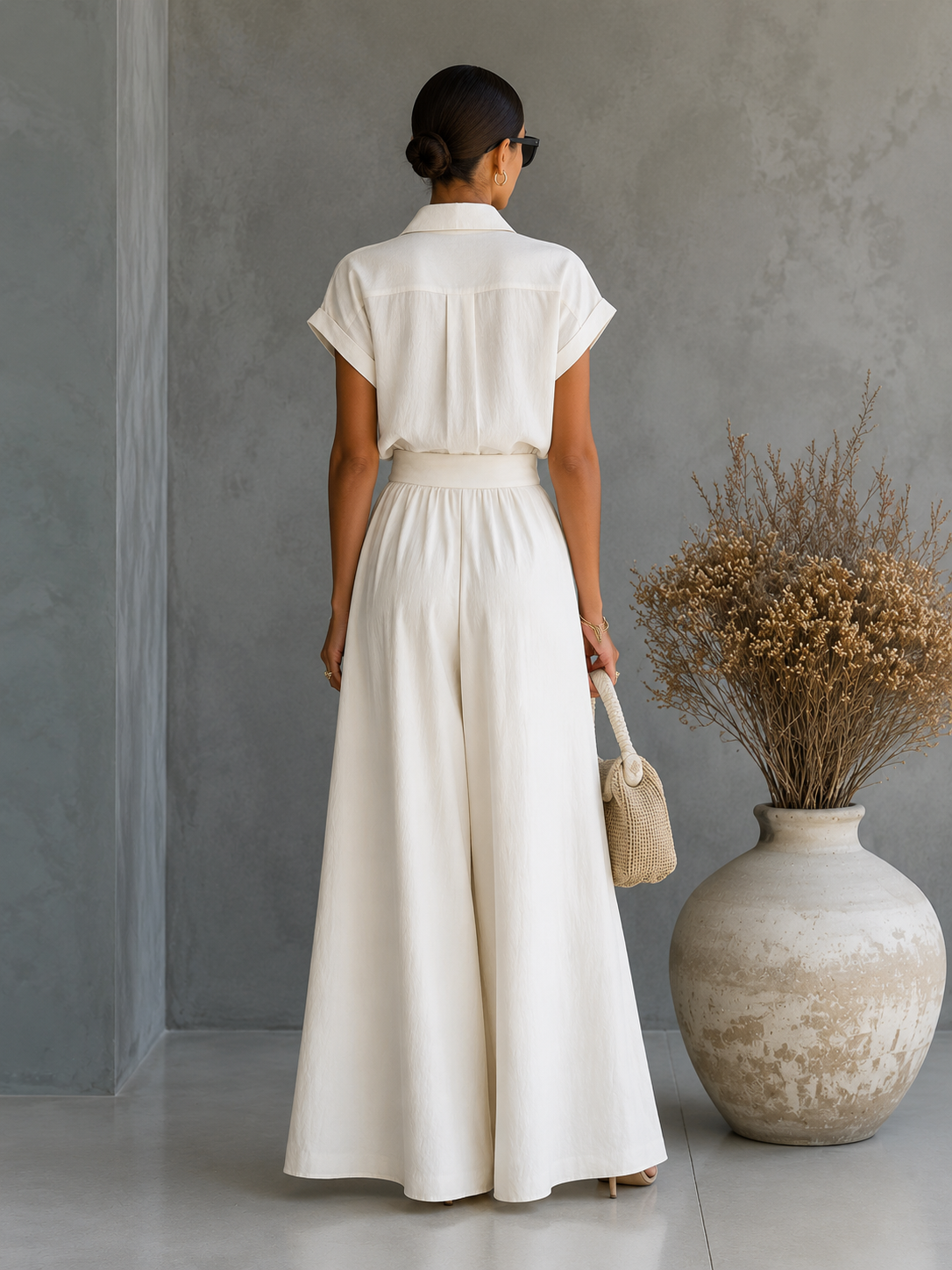 Tamara | Completo elegante con camicia e gonna lunga fluida