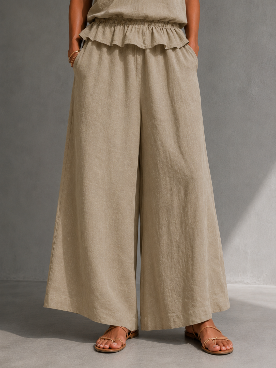 Benilde | Completo fluido con top e pantalone largo