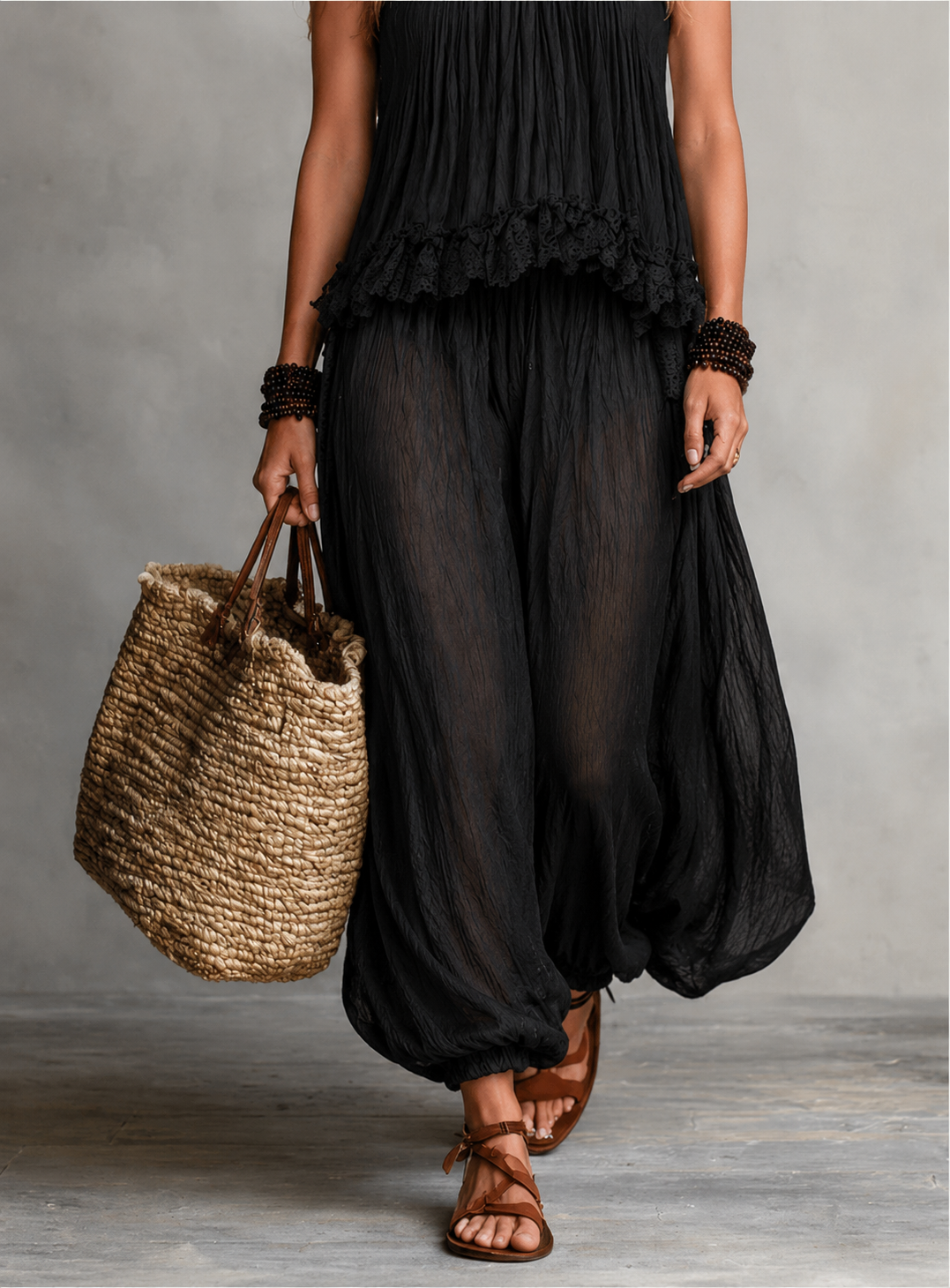 Catherine™ | Bohemian Lace Co-ord Set with Romantic Top and Harem Trousers