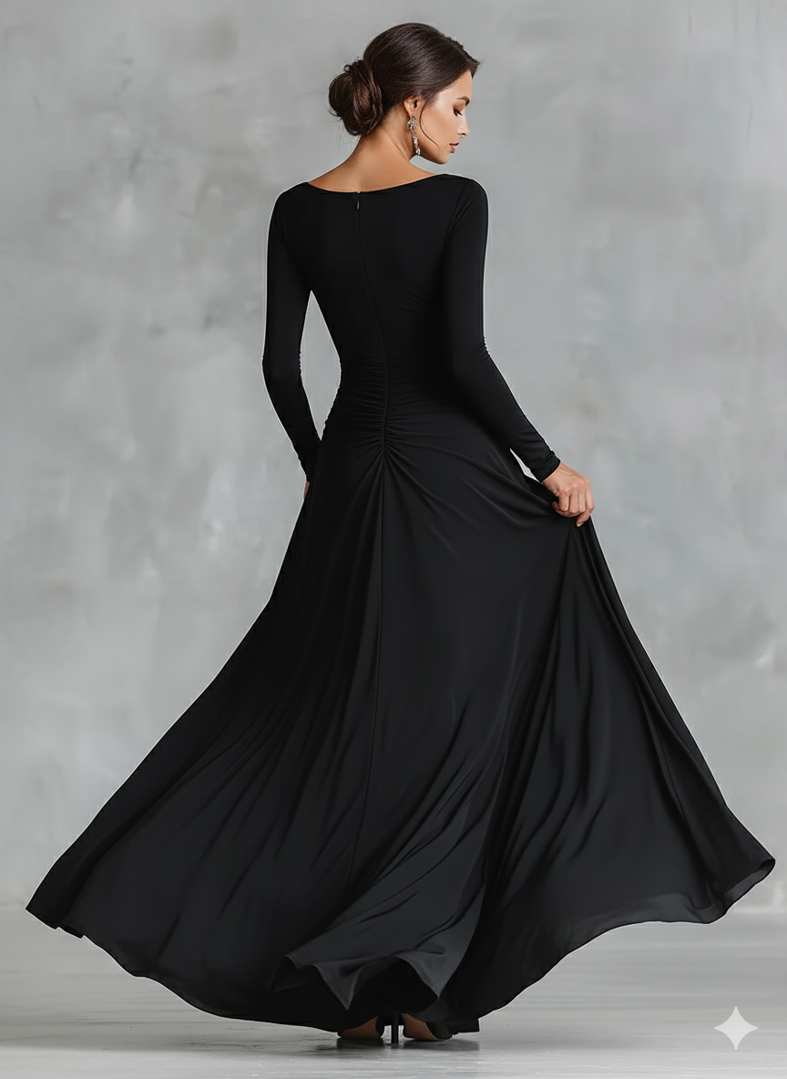 Megan™ | Sculpted Flowing Maxi Dress