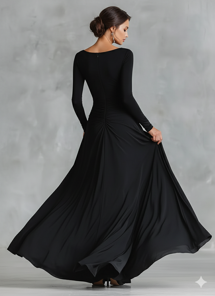 Megan™ | Sculpted Flowing Maxi Dress