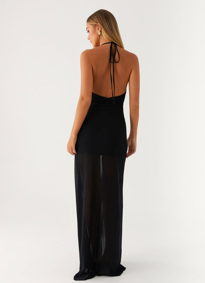 Sheila™ | Backless Maxi Dress with Ruching and Glamorous Slit