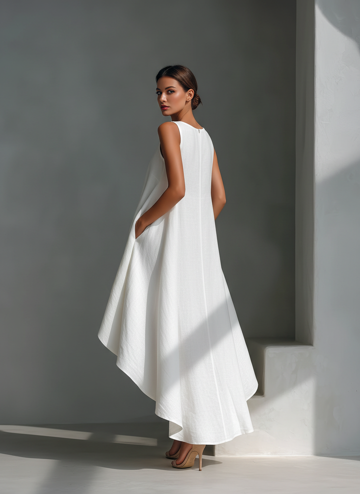 Estelle™ | Asymmetric Flowing Minimalist-Chic Dress