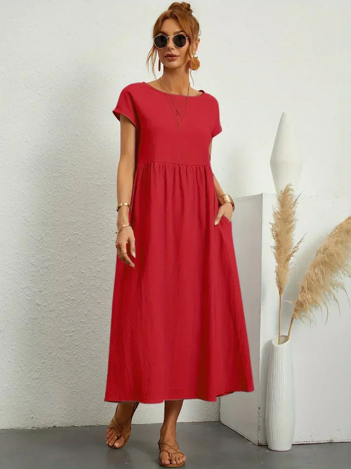 Lauren™ | Soft Lightweight Cotton Dress with Pockets