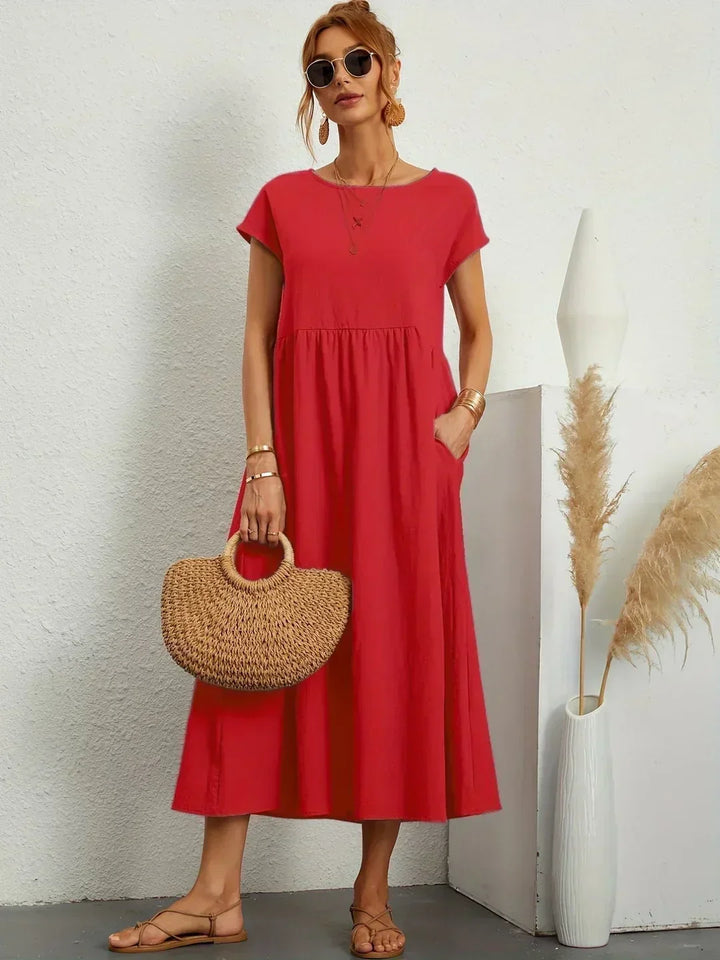 Lauren™ | Soft Lightweight Cotton Dress with Pockets
