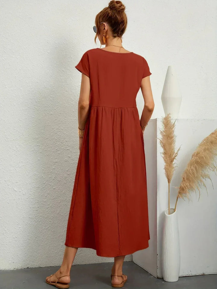 Lauren™ | Soft Lightweight Cotton Dress with Pockets