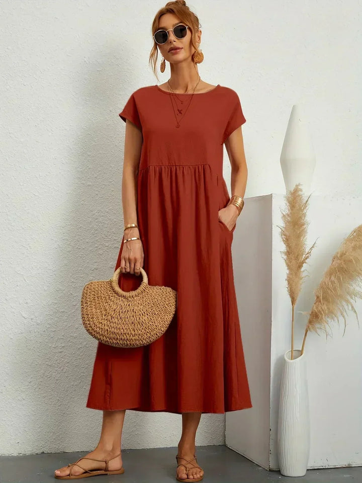 Lauren™ | Soft Lightweight Cotton Dress with Pockets