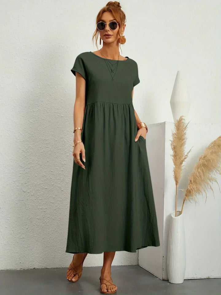 Lauren™ | Soft Lightweight Cotton Dress with Pockets