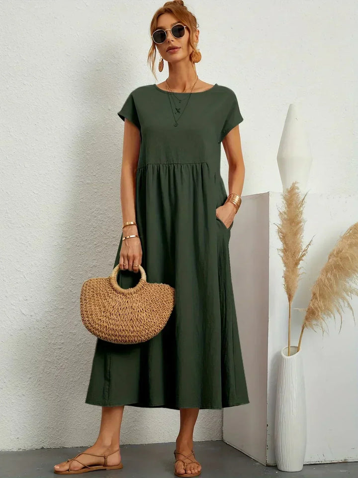 Lauren™ | Soft Lightweight Cotton Dress with Pockets