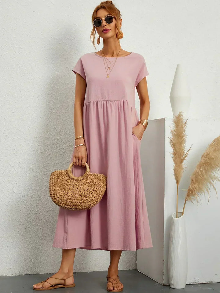 Lauren™ | Soft Lightweight Cotton Dress with Pockets