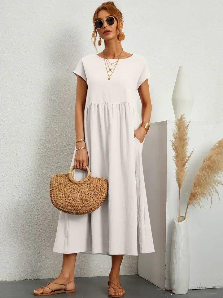 Lauren™ | Soft Lightweight Cotton Dress with Pockets