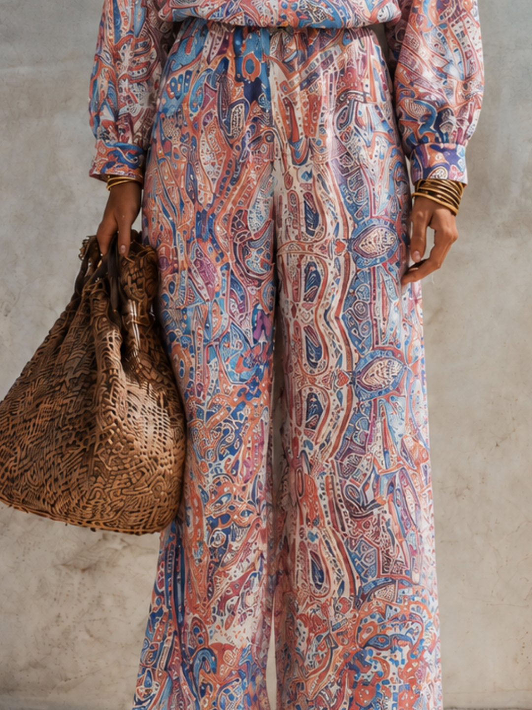 Alison™ | Flowing Co-ord Set with Boho Print