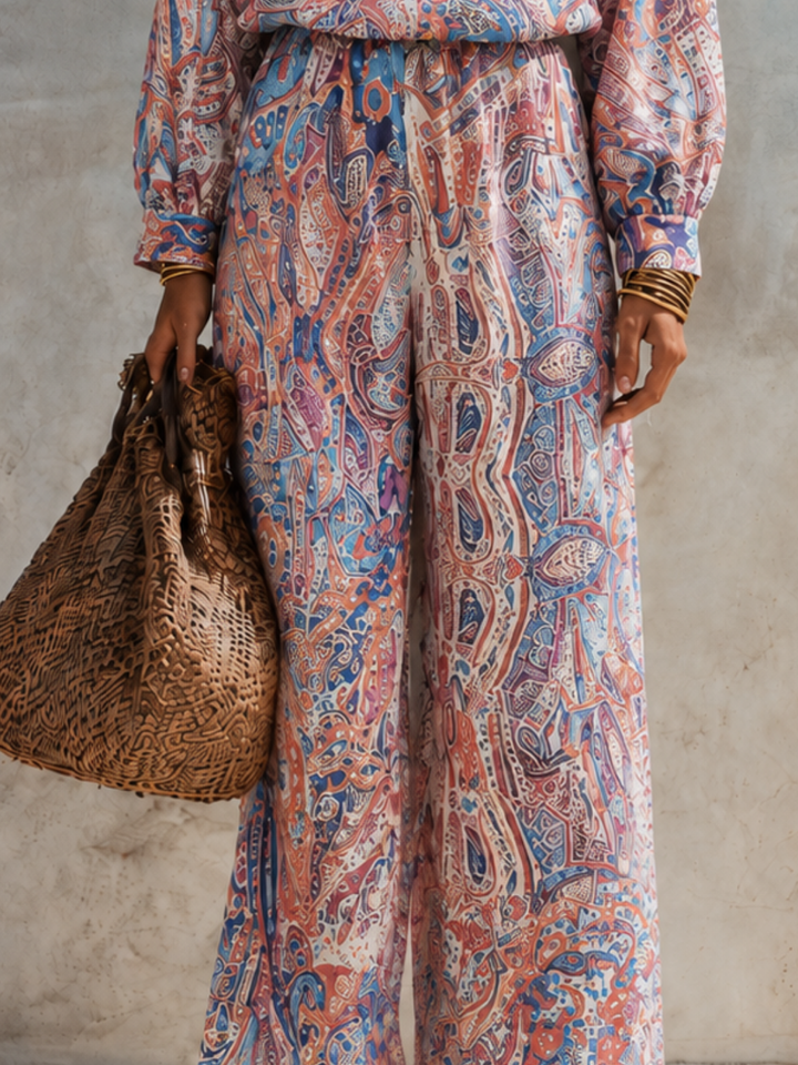 Alison™ | Flowing Co-ord Set with Boho Print