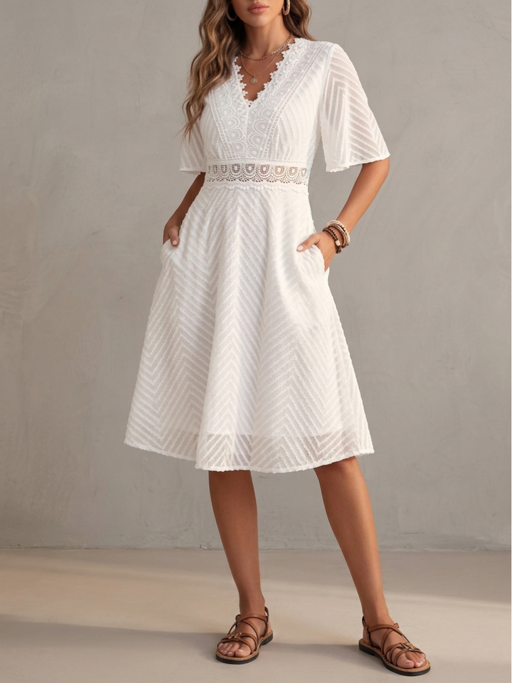 Marian™ | Elegant Light Lace Dress