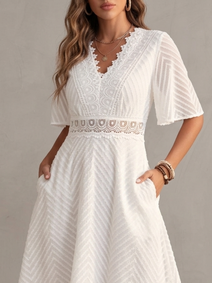 Marian™ | Elegant Light Lace Dress
