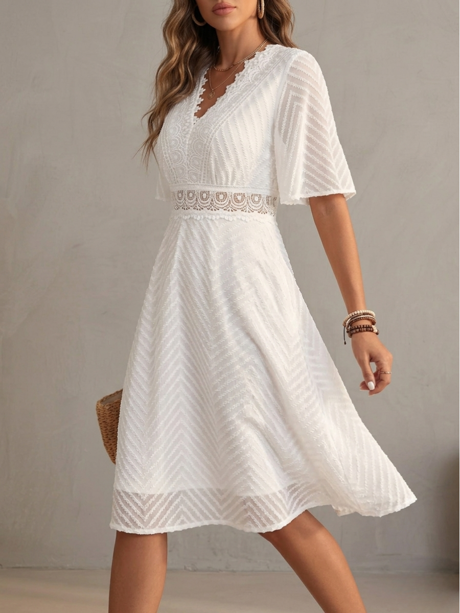 Marian™ | Elegant Light Lace Dress