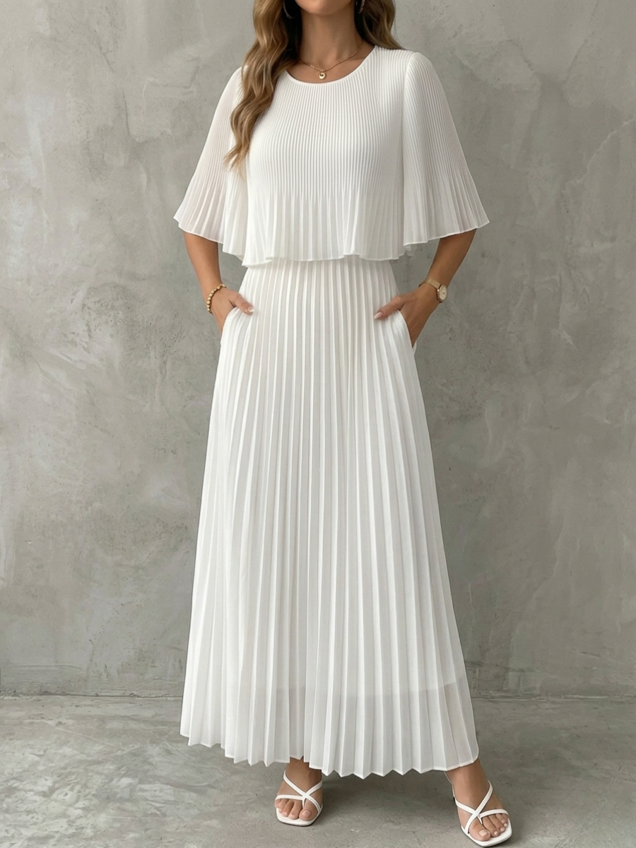 Romilda | Completo elegante con top e gonna plissettata