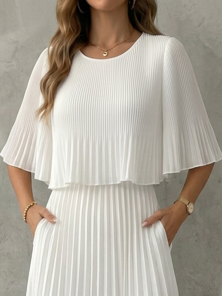 Rebecca™ | Elegant Co-ord Set with Top and Pleated Skirt