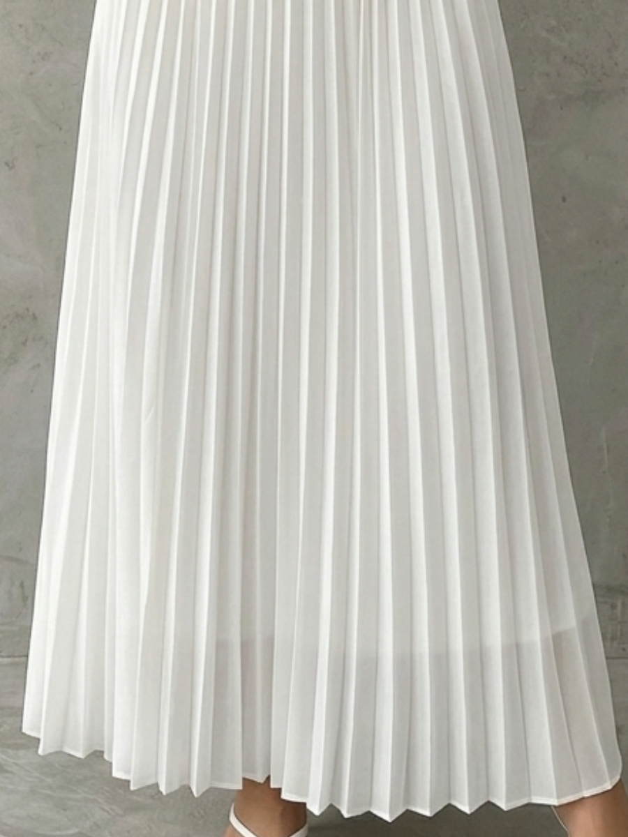 Rebecca™ | Elegant Co-ord Set with Top and Pleated Skirt