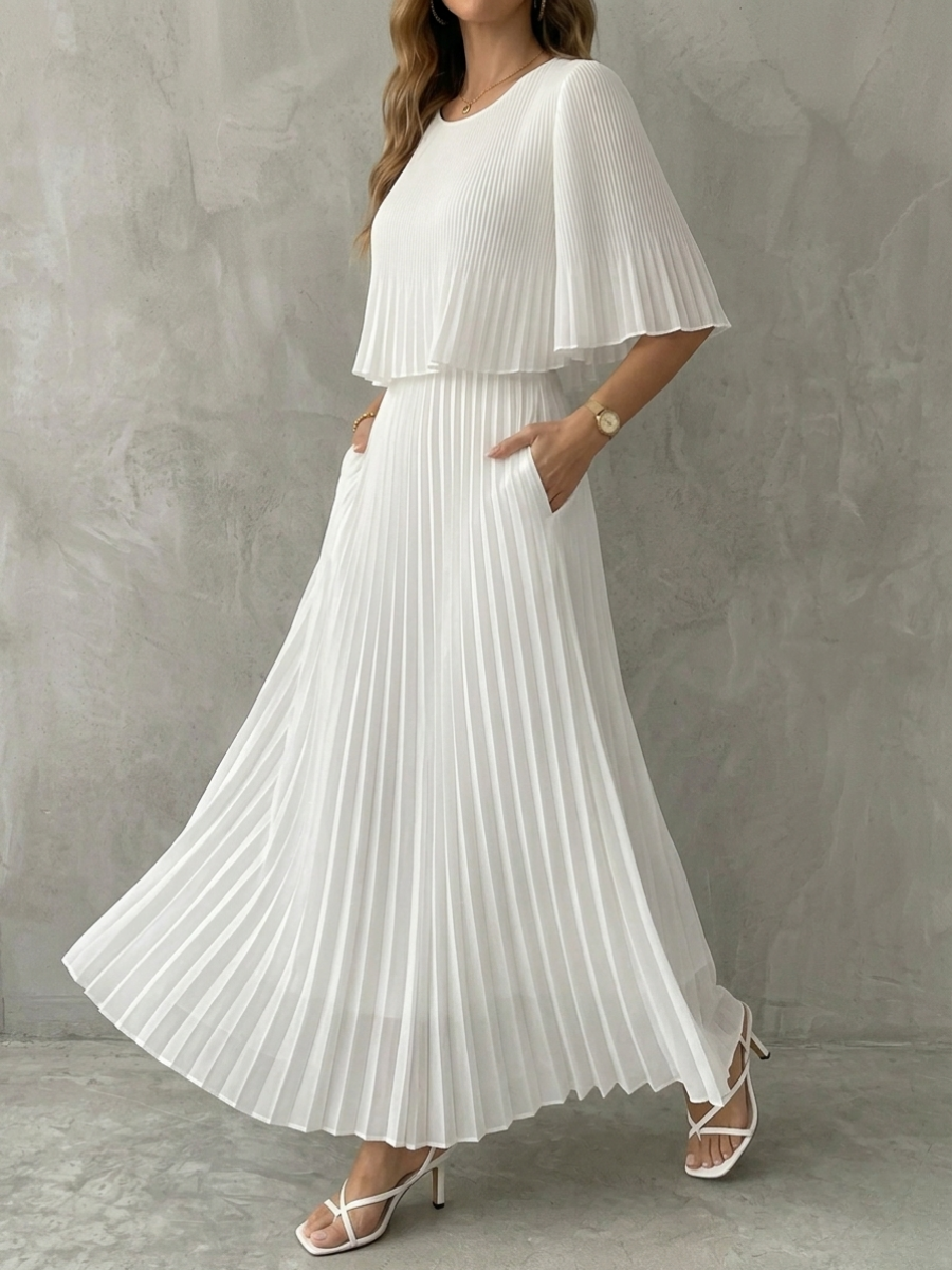 Rebecca™ | Elegant Co-ord Set with Top and Pleated Skirt