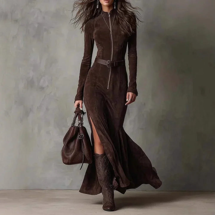 Hope™ | Long Dress with Zip and Belt