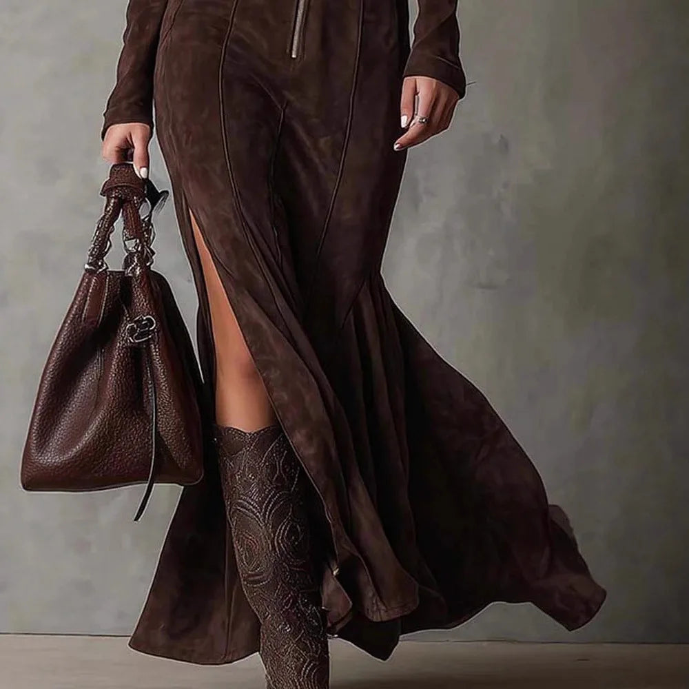 Hope™ | Long Dress with Zip and Belt