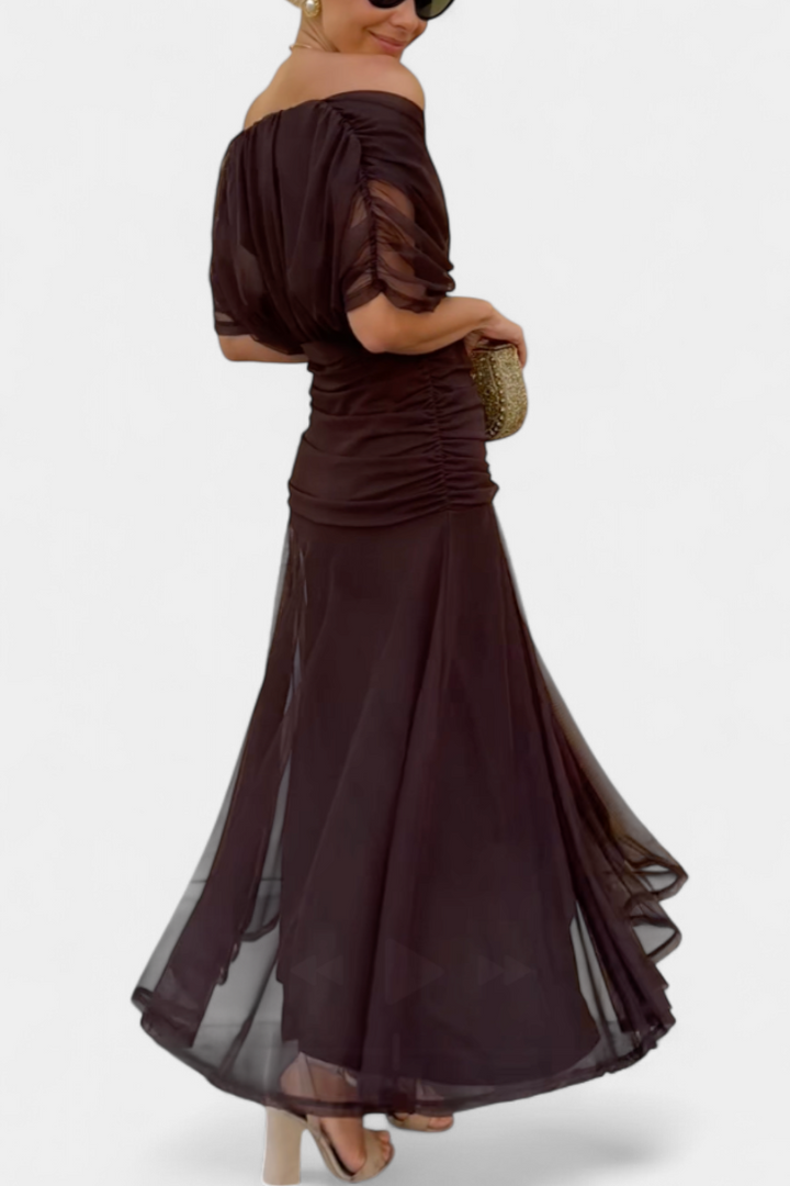 Veronica™ | Long Dress with Enchanted Floral Print and V-Neck