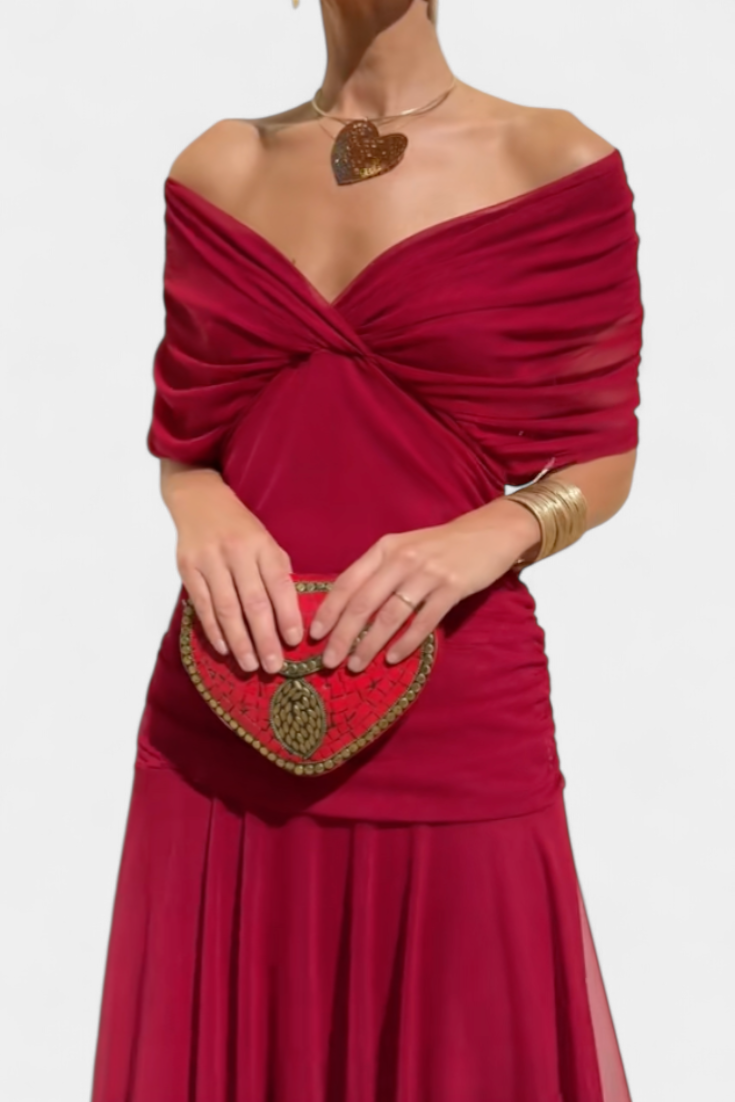 Veronica™ | Long Dress with Enchanted Floral Print and V-Neck